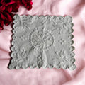 Vintage cotton lace table square image 0