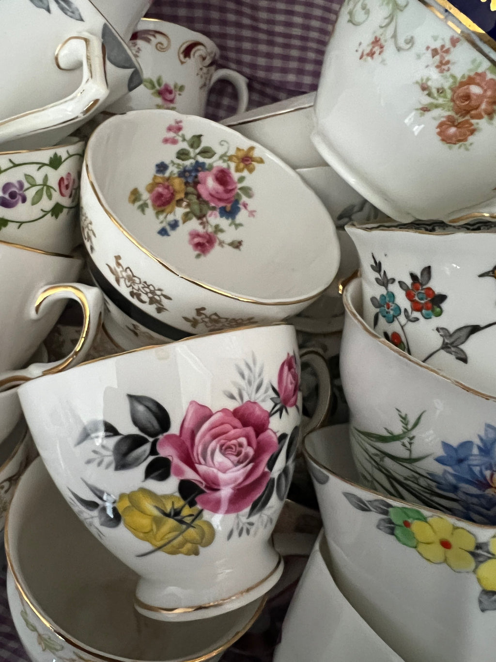 75 Vintage China Teacups. NO SAUCERS image 2