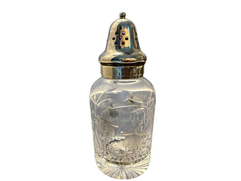 Vintage Sugar Shaker. Etched Glass image 5