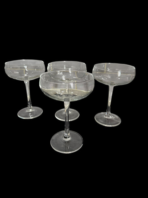 4 Tall Champagne Coupes.  image 1