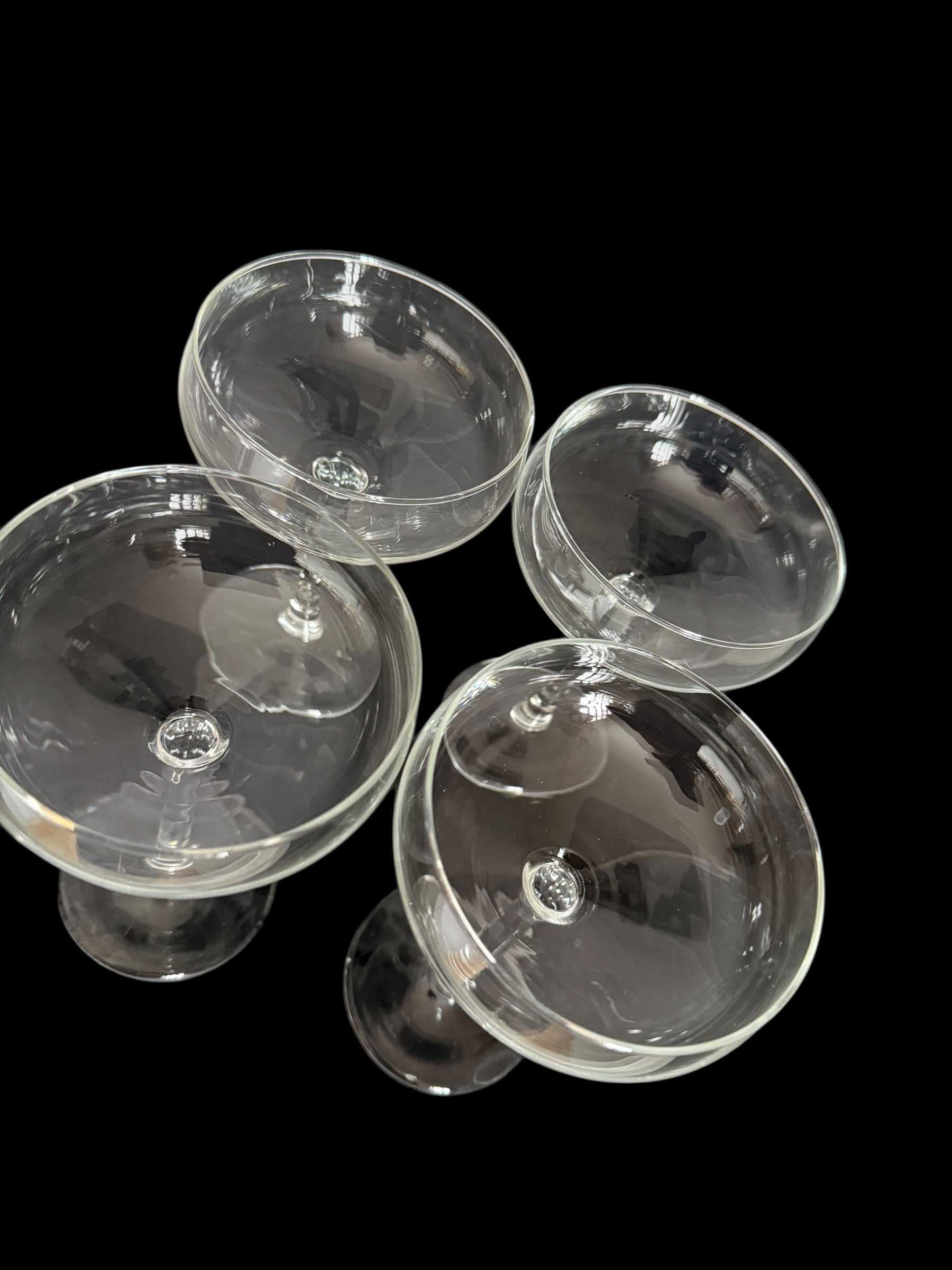 4 Tall Champagne Coupes.  image 4