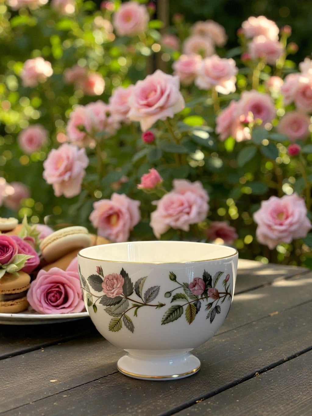 Wedgwood Bone China Hathaway Rose Sugar Bowl image 1