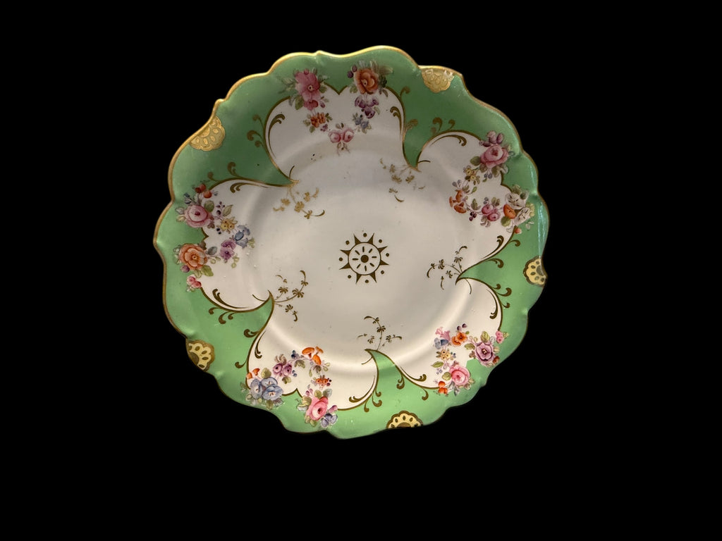 Antique Rockingham. GREEN. Plate.  image 7