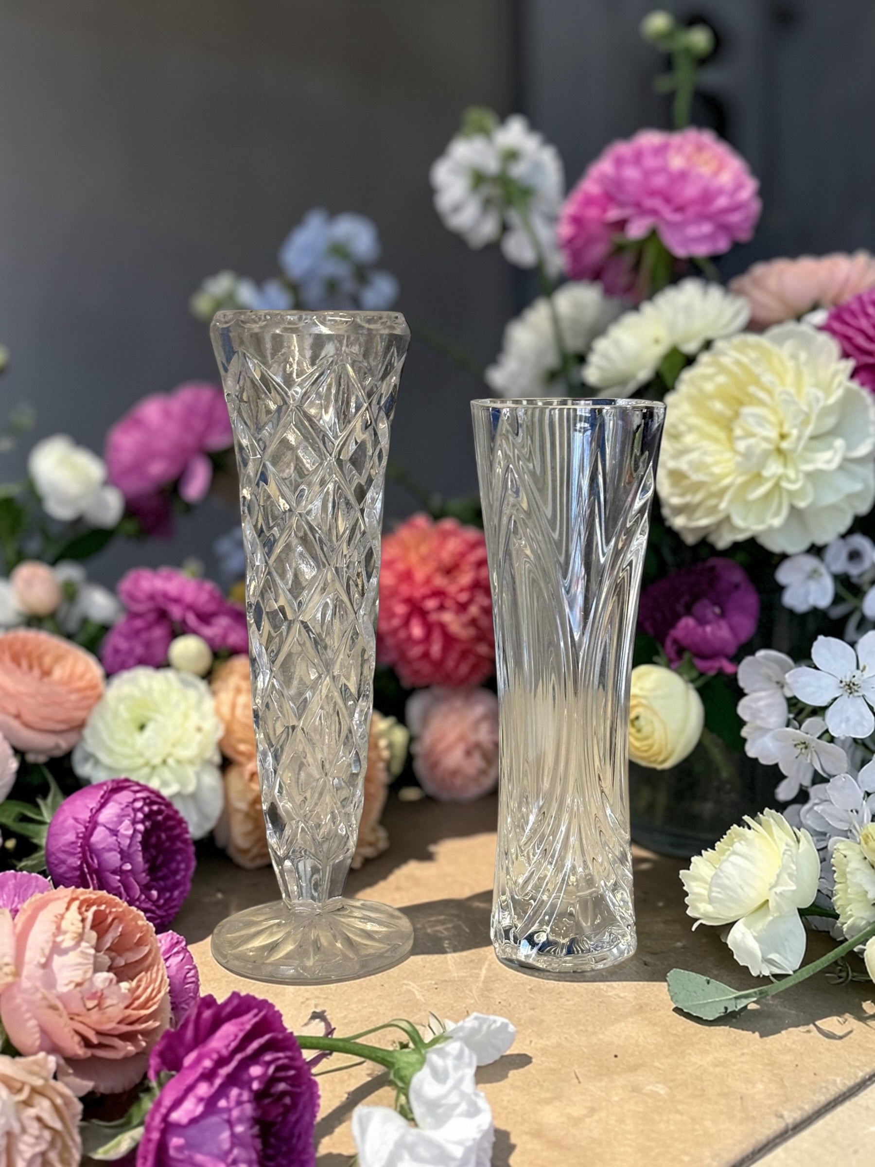 Crystal Glass Bud Vases Set  image 0