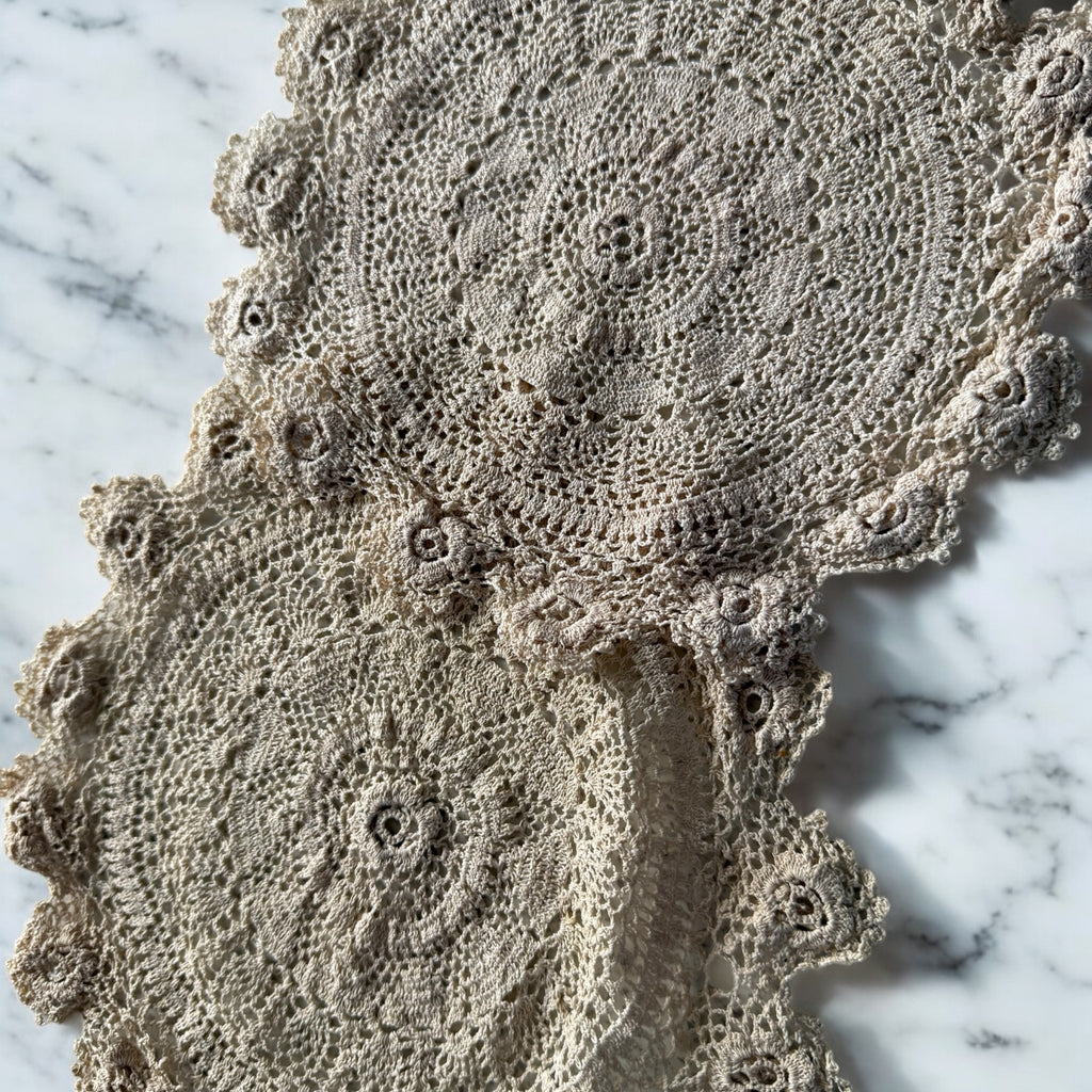 2 Matching vintage doilies.  image 0