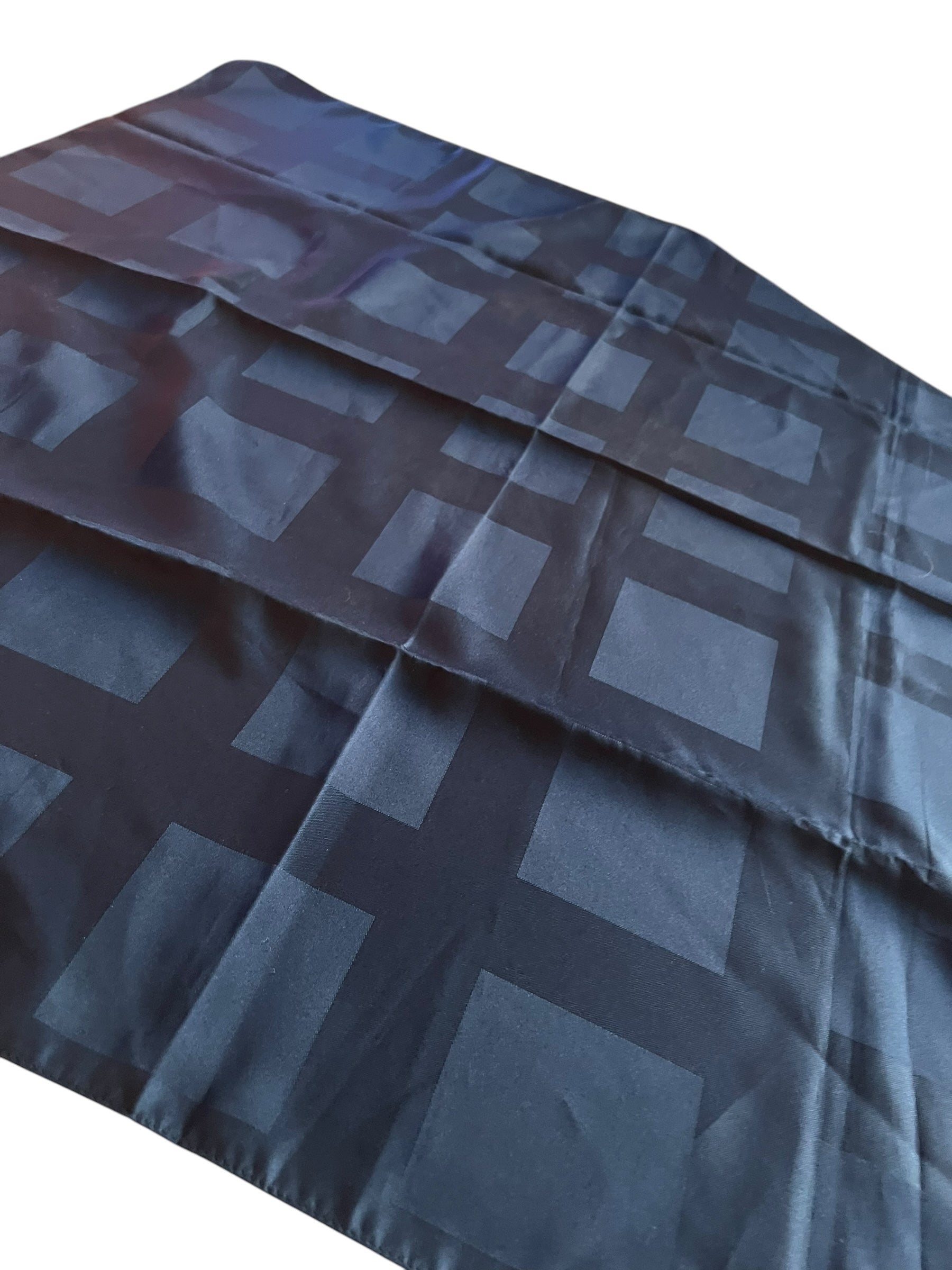 Classic Italian navy blue design Vintage Scarf.  image 7