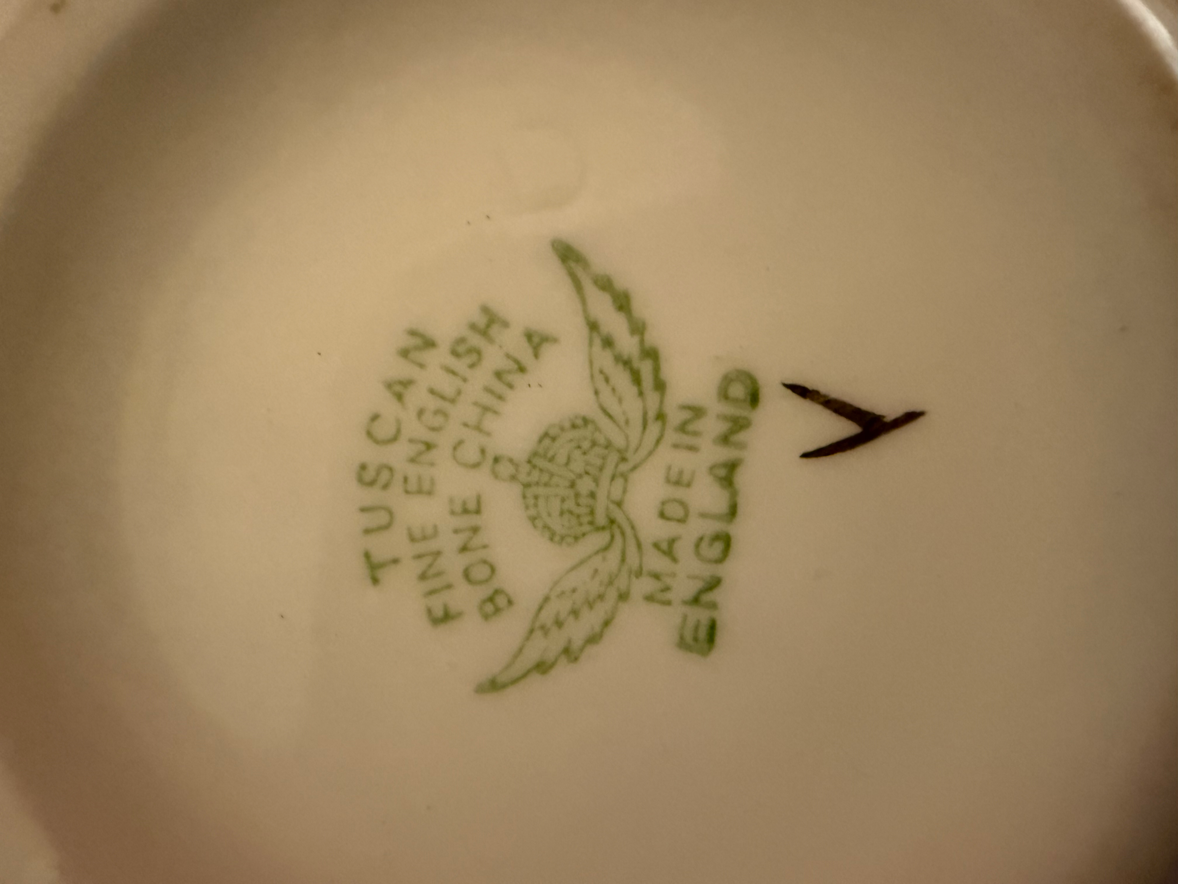 Tuscan English China milk & sugar. Handpainted.  image 8