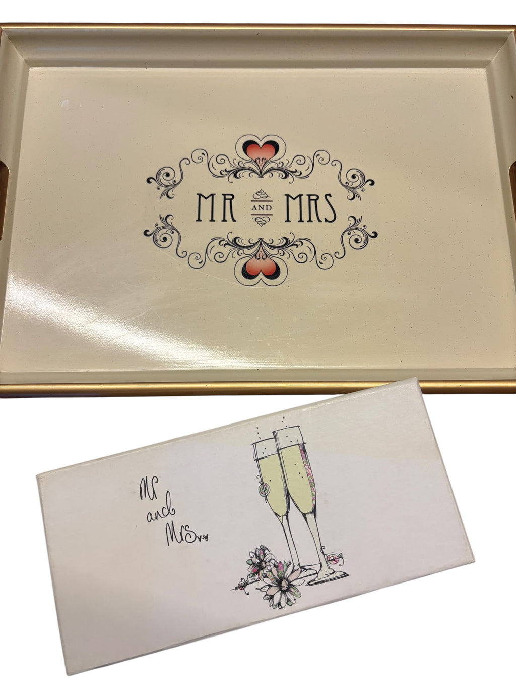 Mr & Mrs Tray and Mugs - Wedding Gift  image 4