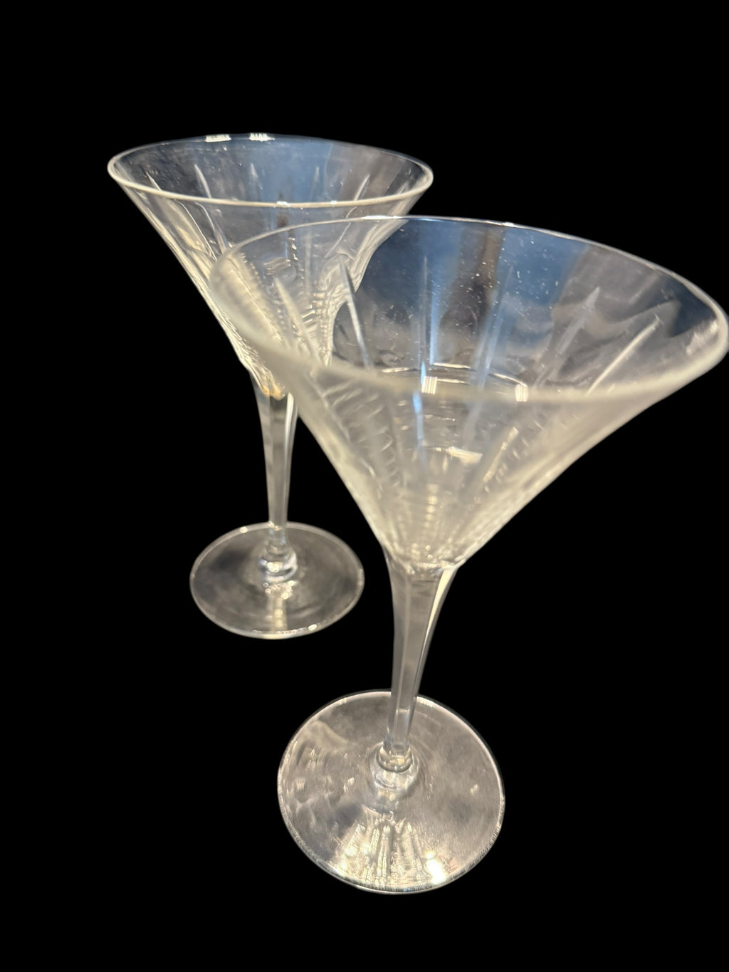Set 2 Vintage Shot Crystal Glasses. Stemmed image 3