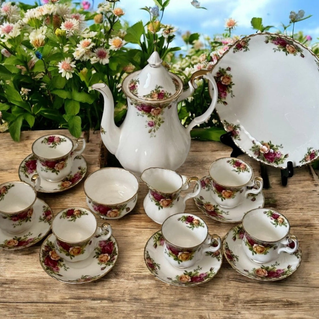 Royal Albert Old Country Roses Coffee Set image 0