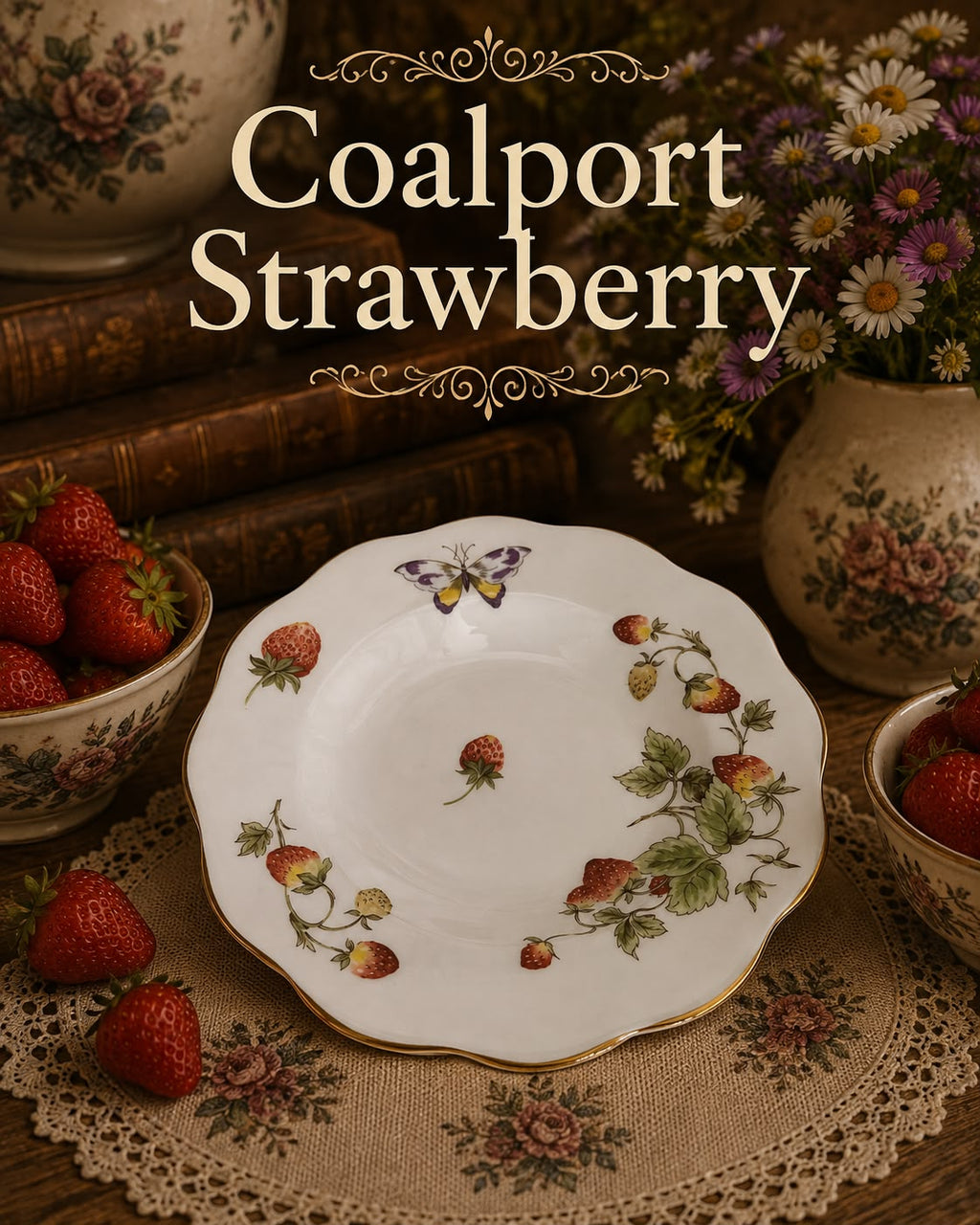 Coalport Strawberry Soup Bowl