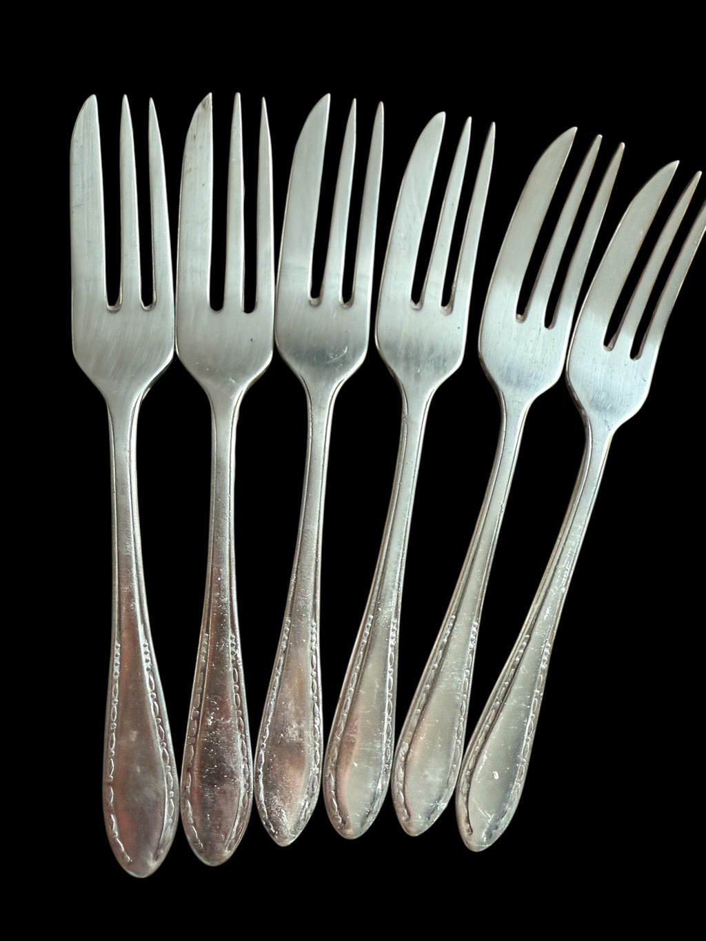 Set 6 Vintage Pastry/Cake Forks image 3