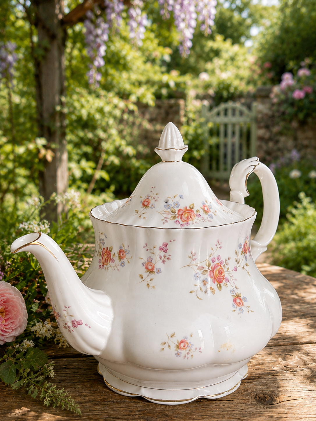 Royal Albert Peach Rose Large Teapot