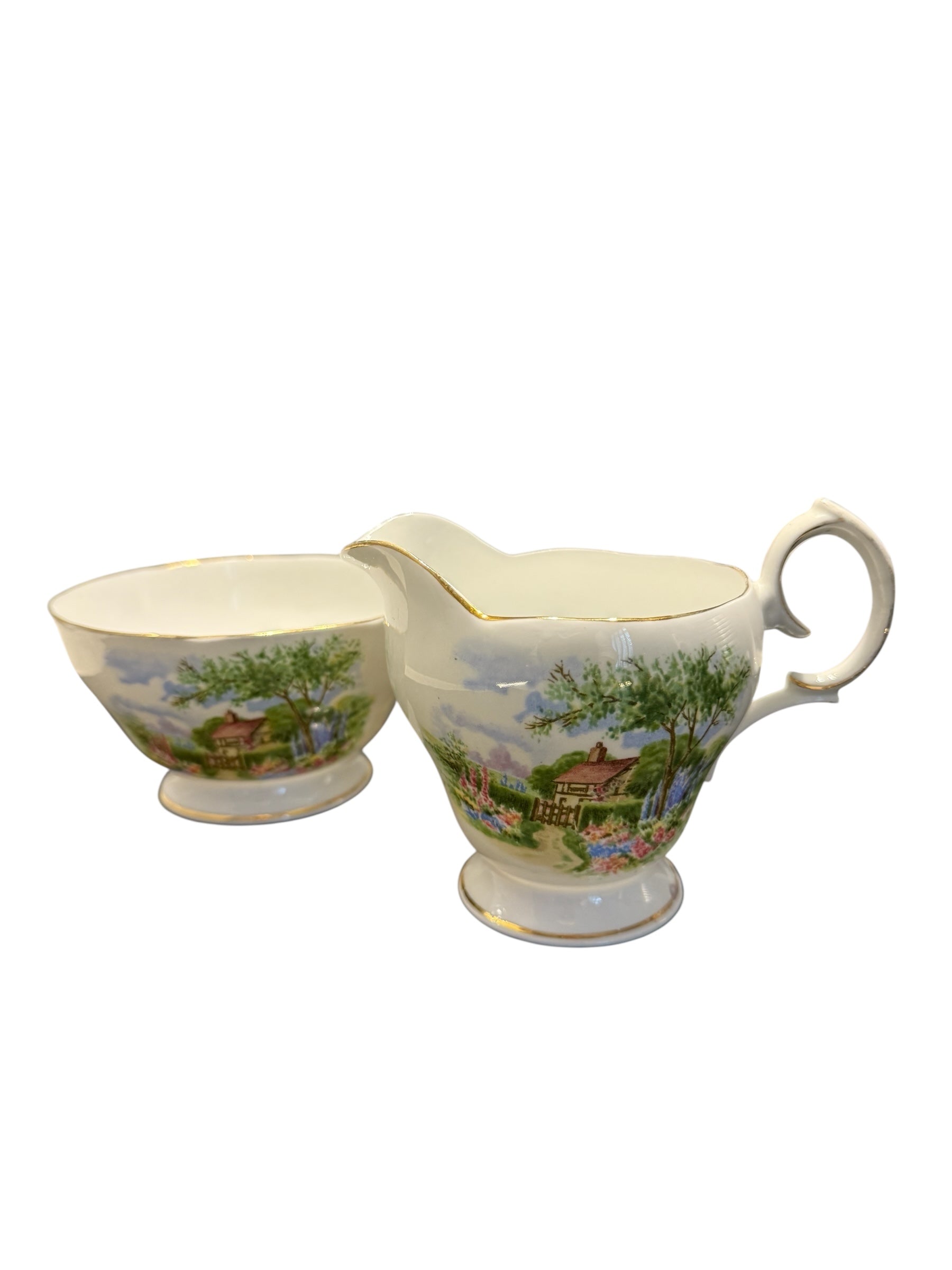 Queen Anne China Milk Jug & Sugar Bowl image 5