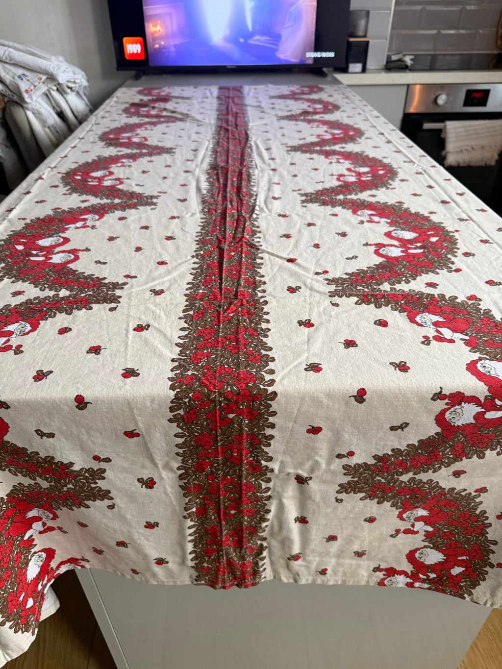 Vintage Tablecloth. Christmas Design
