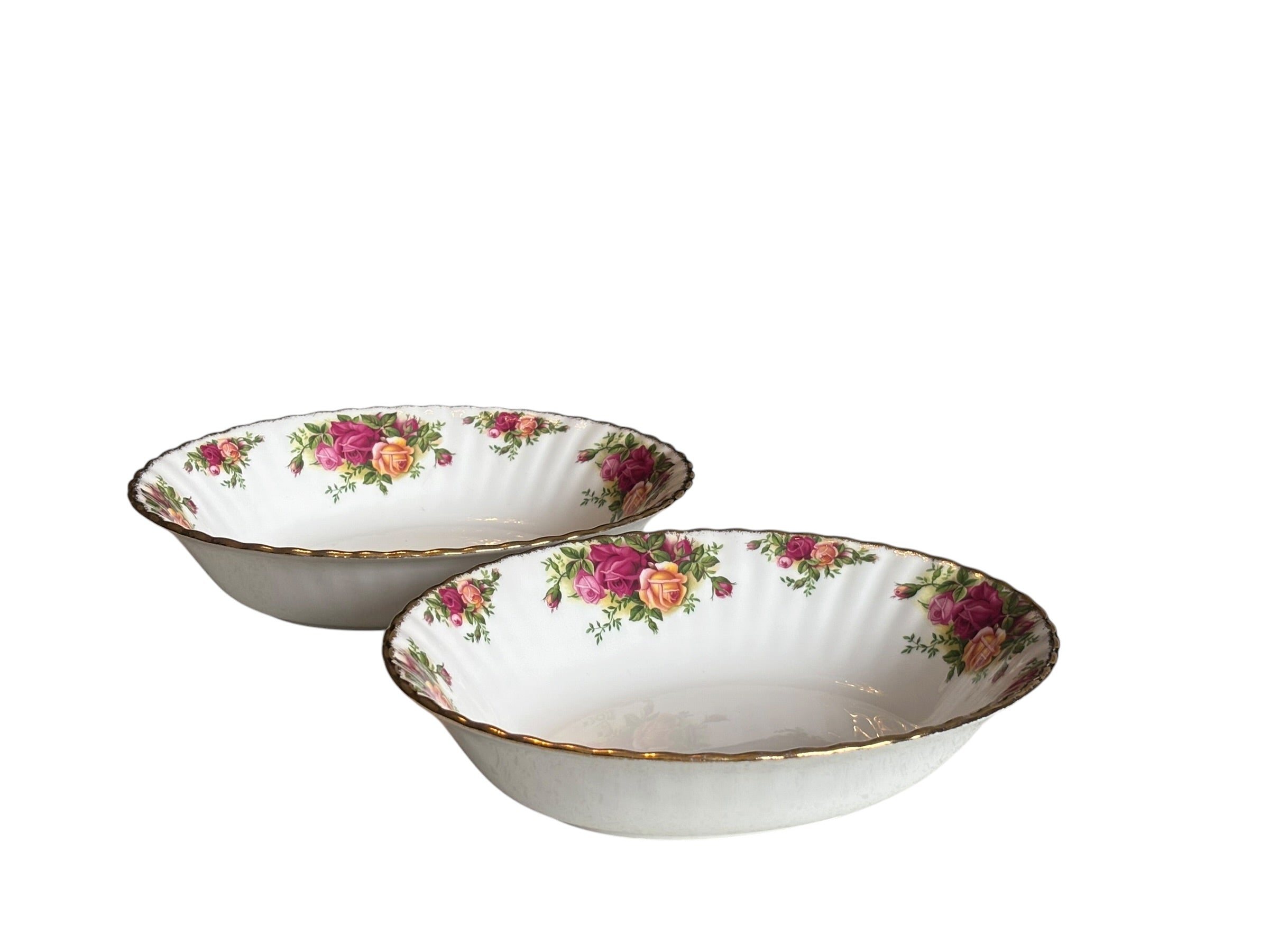 Set of 2 Royal Albert Old Country Roses Oval Serving Bowls