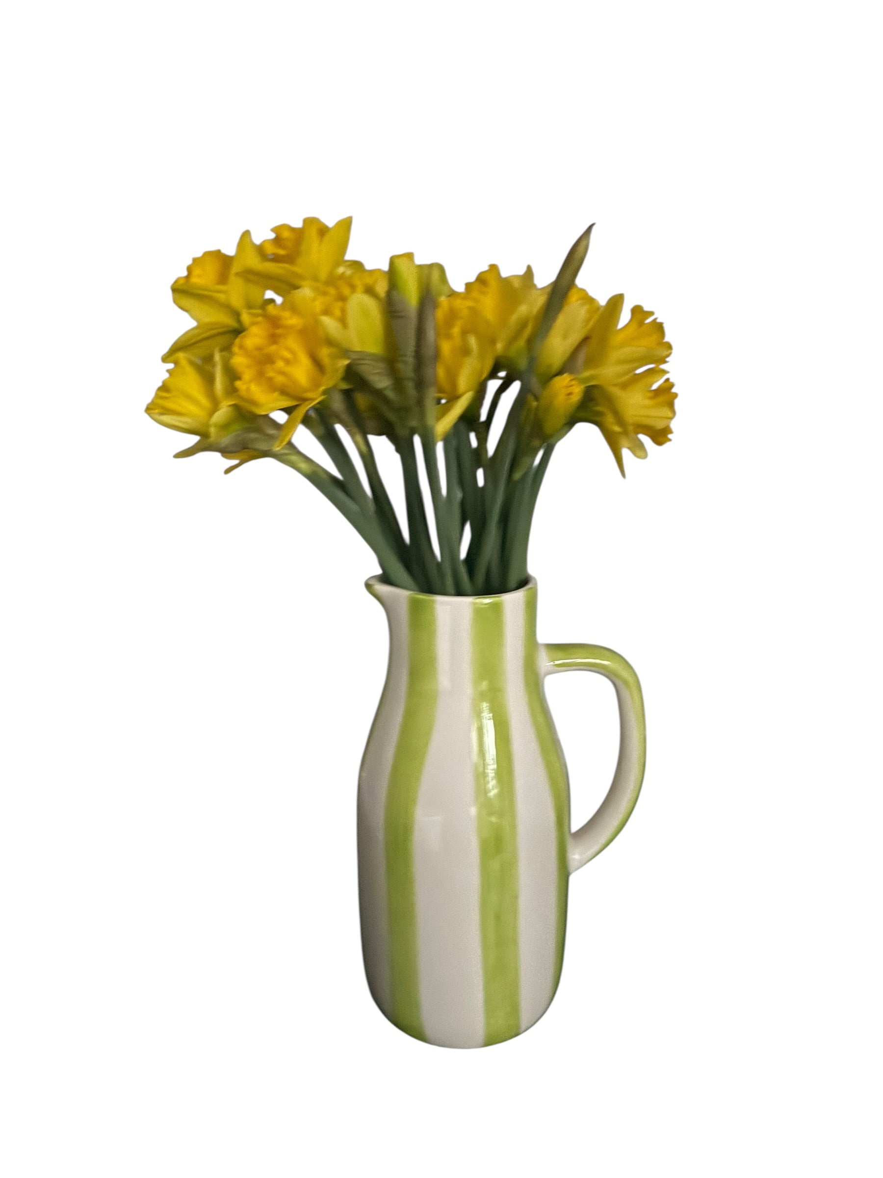 Brand New. Tall Green Stripe Vase.  image 2