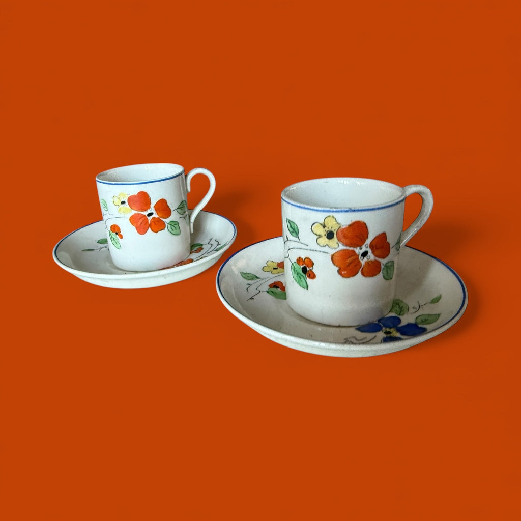 J & G Meakin. Sol. Retro Coffee Cups & Saucers. Espresso image 0