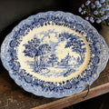 Grindley & Co. Country Style. Large blue & white platter image 0
