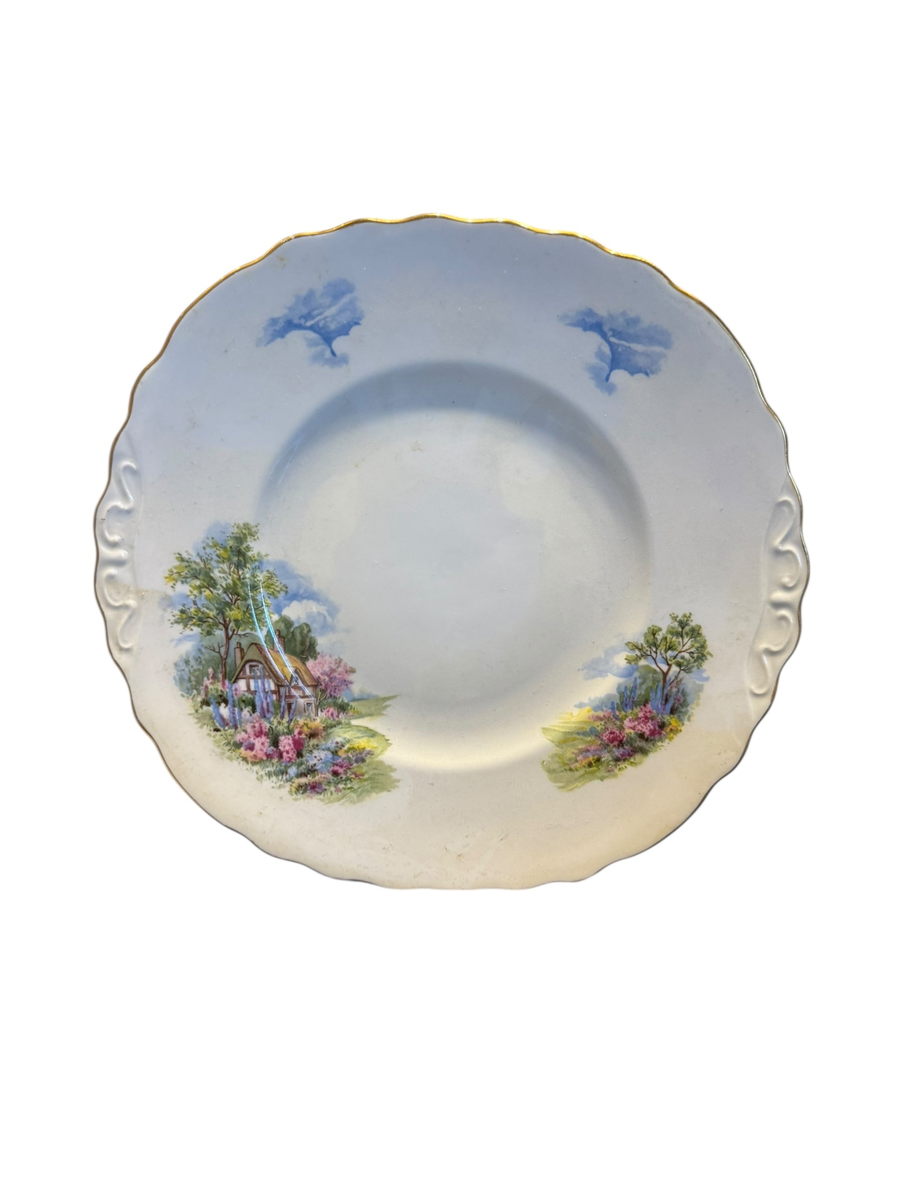 Large Cottage Design Cake Plate image 3