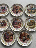 AYNSLEY. Set 9 Wind In The Willows Plates 18cm