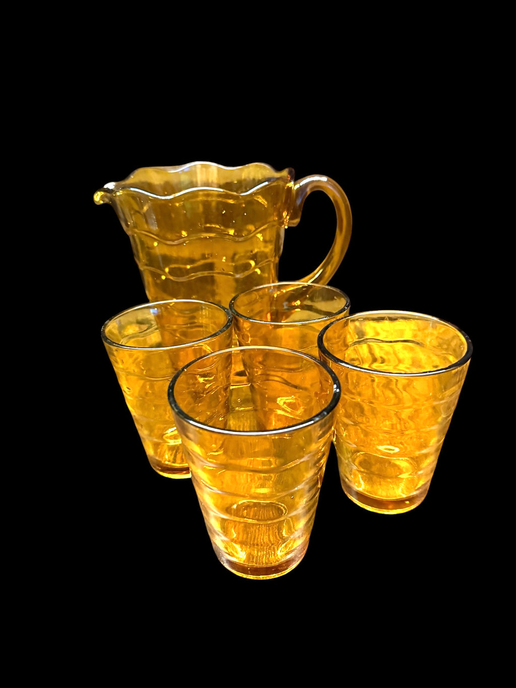 Retro Amber Glass Lemonade Set image 7