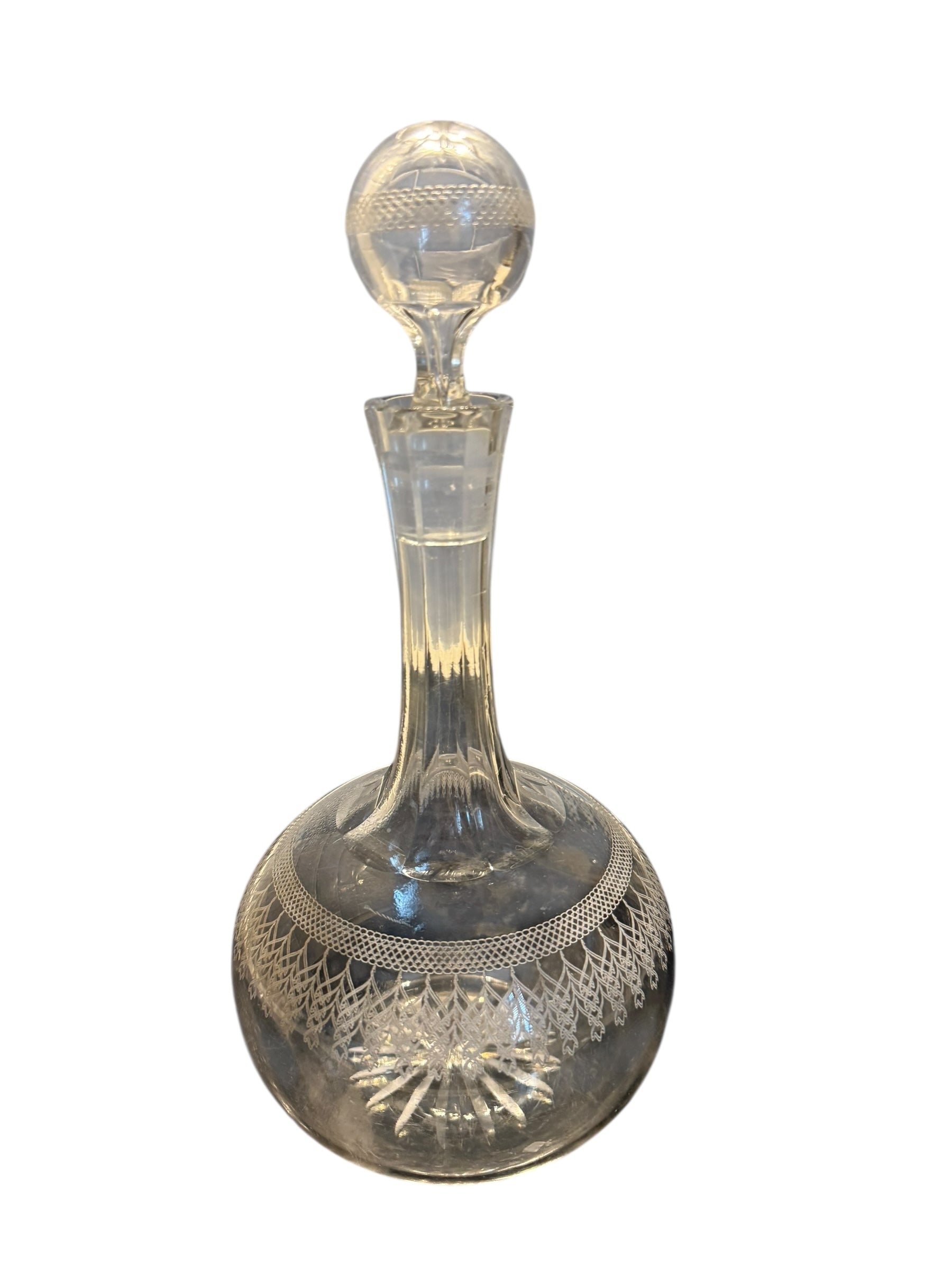 Vintage Decanter. Etched Glass. image 2