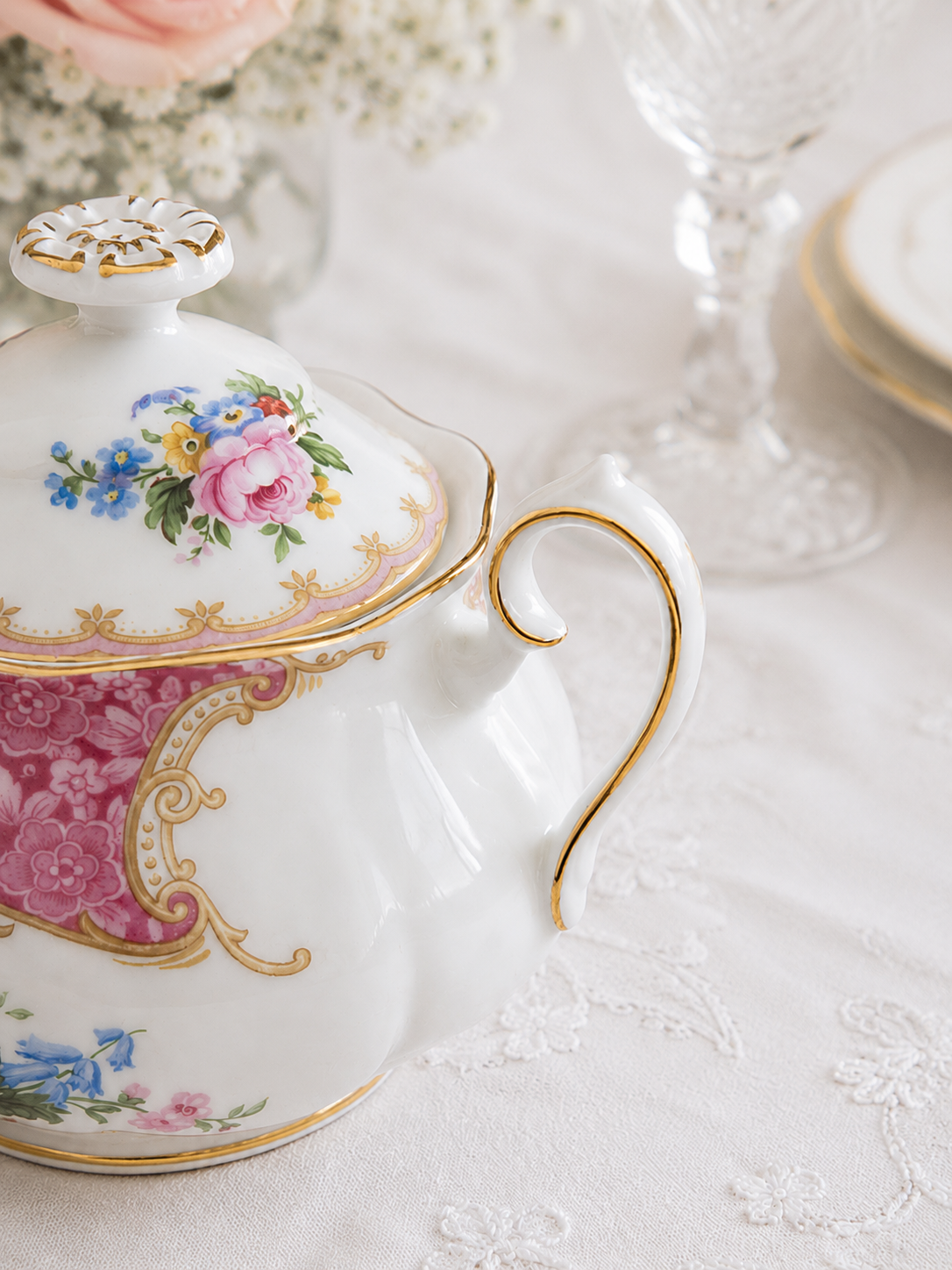 Royal Albert “Lady Carlyle” Milk Jug & Lidded Sugar Bowl