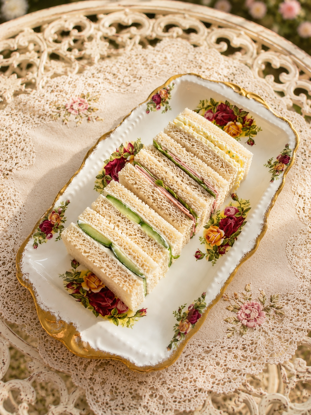 Royal Albert Old Country Roses Sandwich Platter