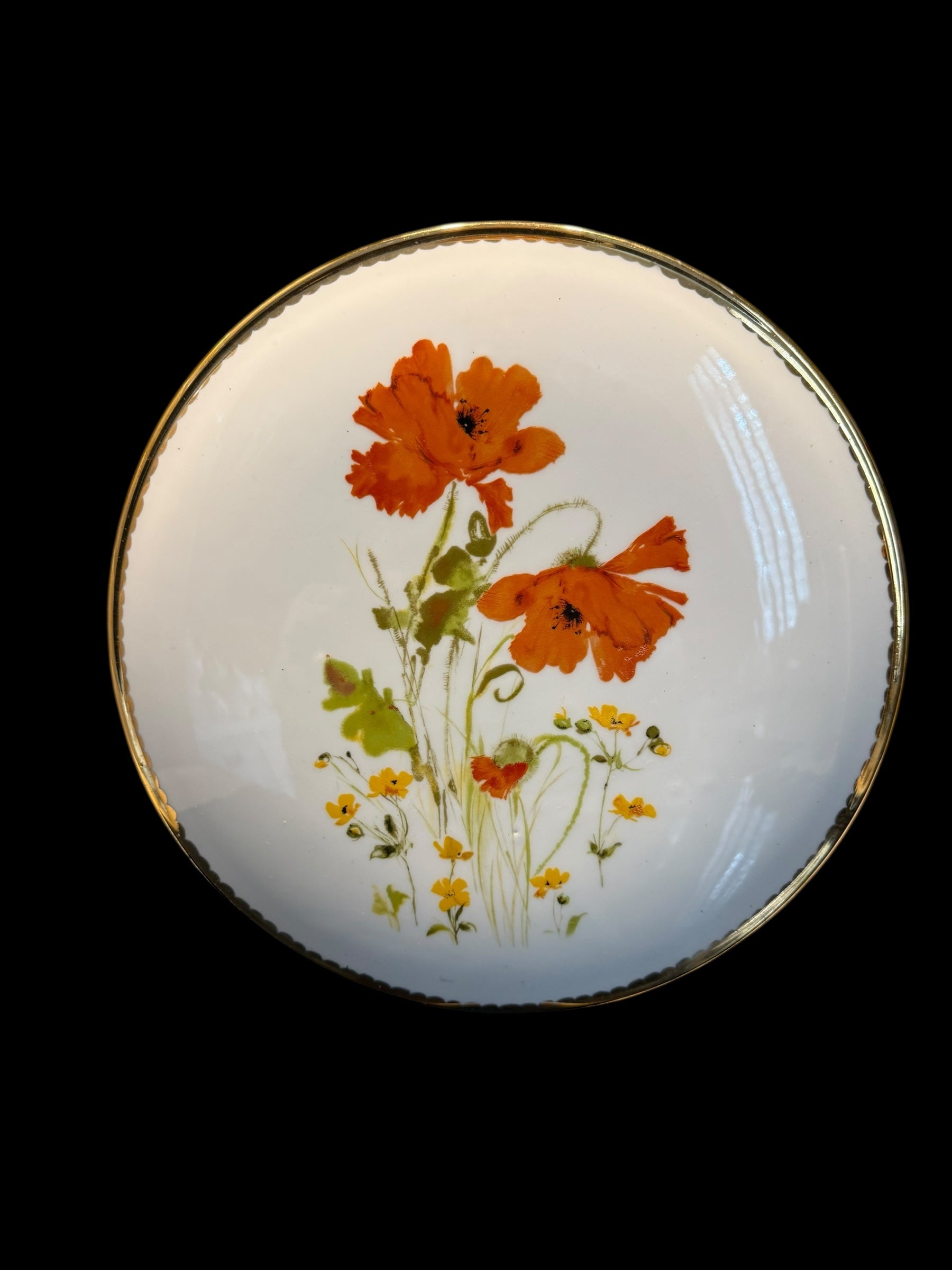 Large Gateau Plate. Poppies image 1