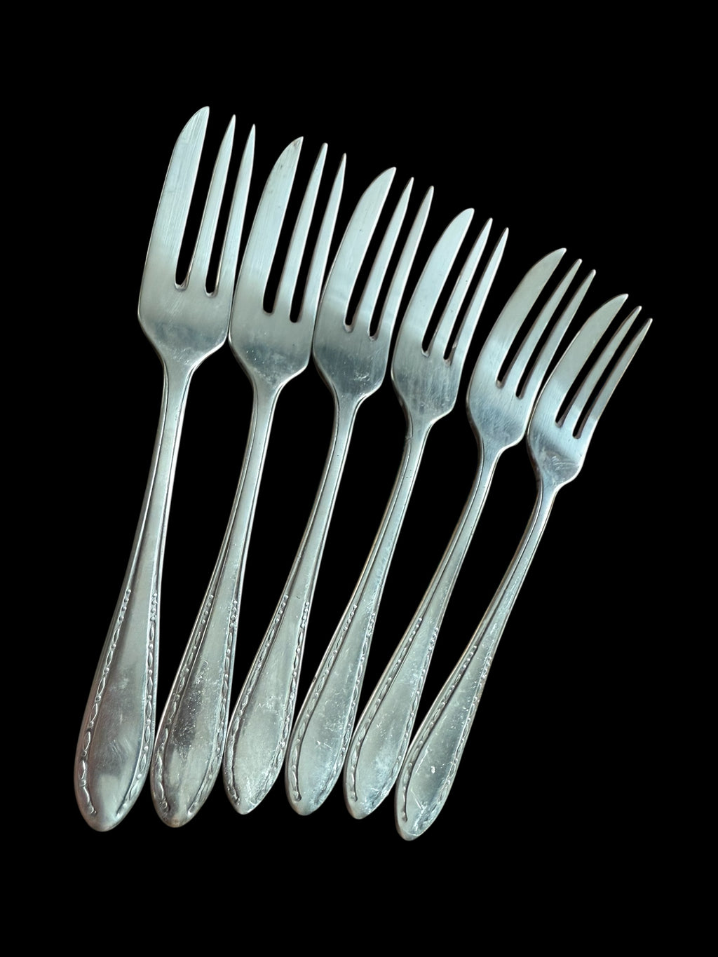 Set 6 Vintage Pastry/Cake Forks image 6
