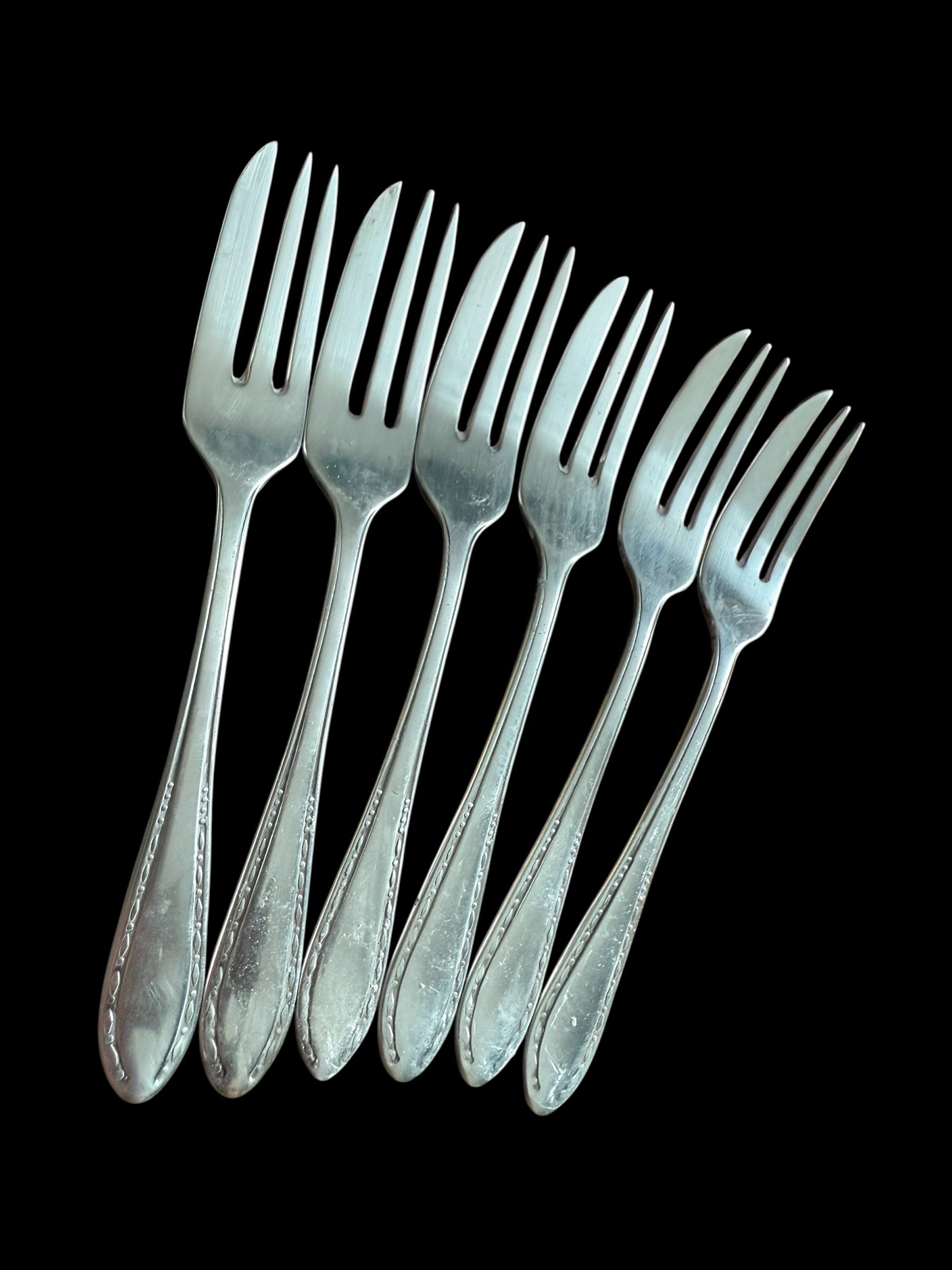 Set 6 Vintage Pastry/Cake Forks image 6