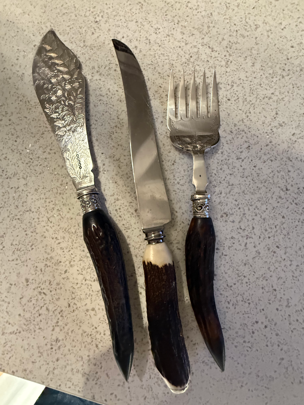 Wooden Carved Handle Serving Set image 5