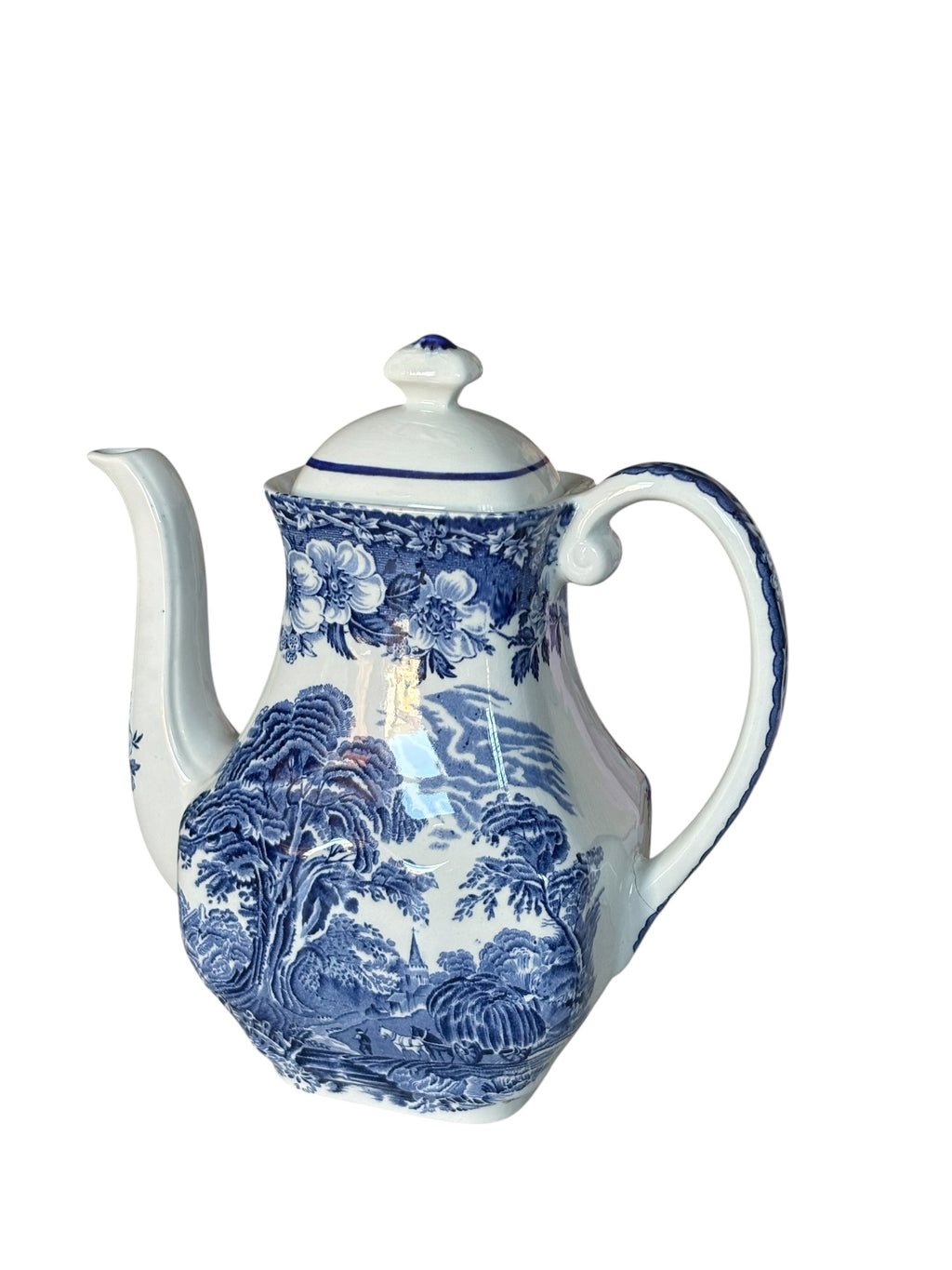 Wedgwood Blue & White Coffee Pot
