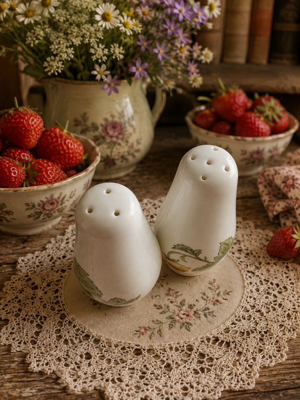Coalport Strawberry Cruet Set