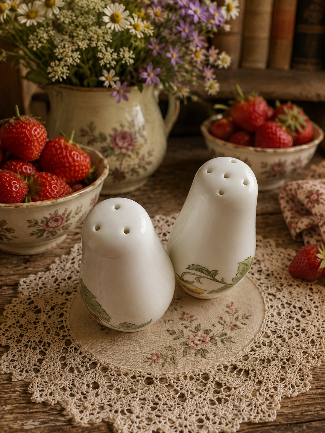 Coalport Strawberry Cruet Set