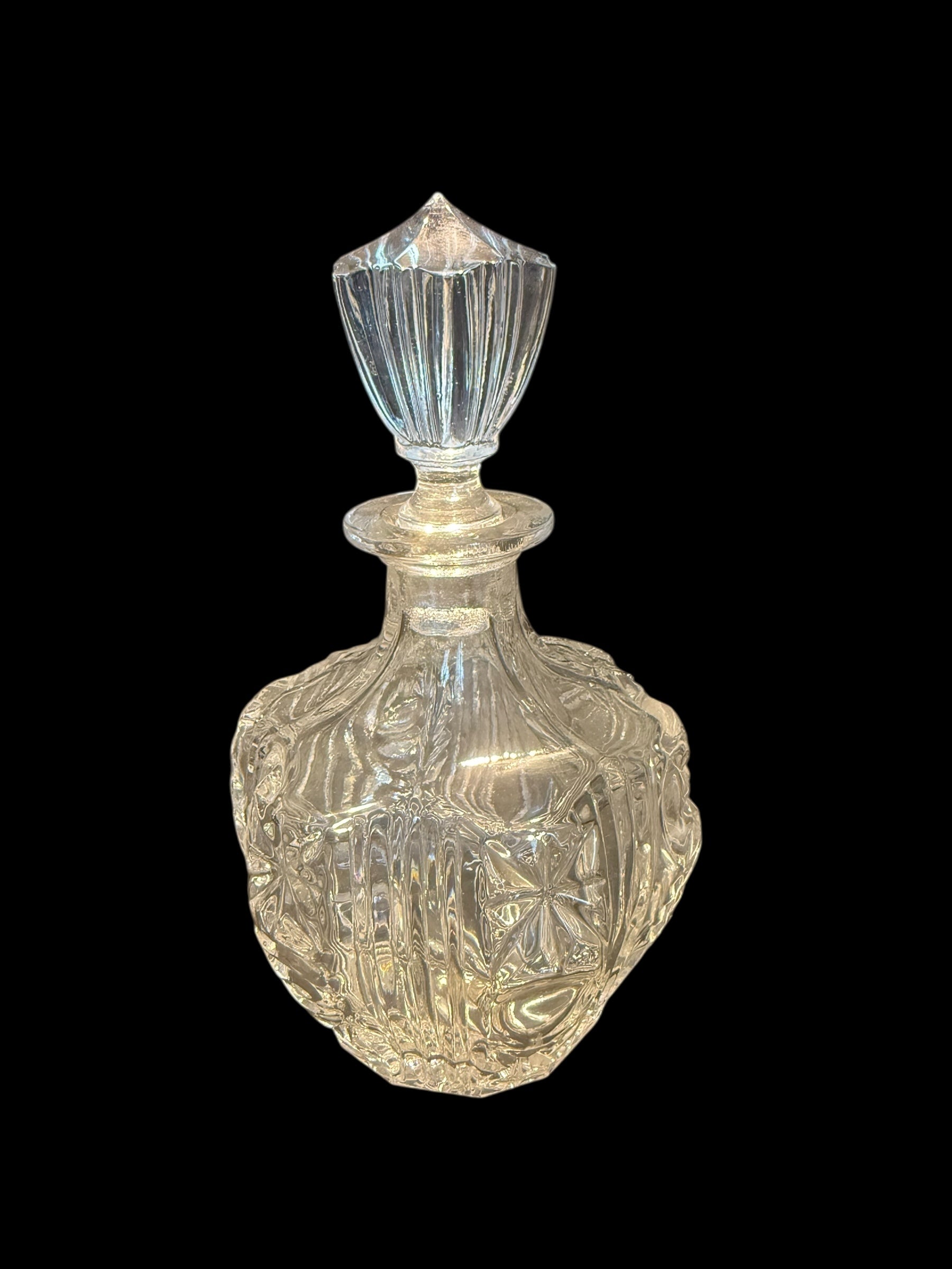 Large Crystal Glass Scent Bottle.  image 3