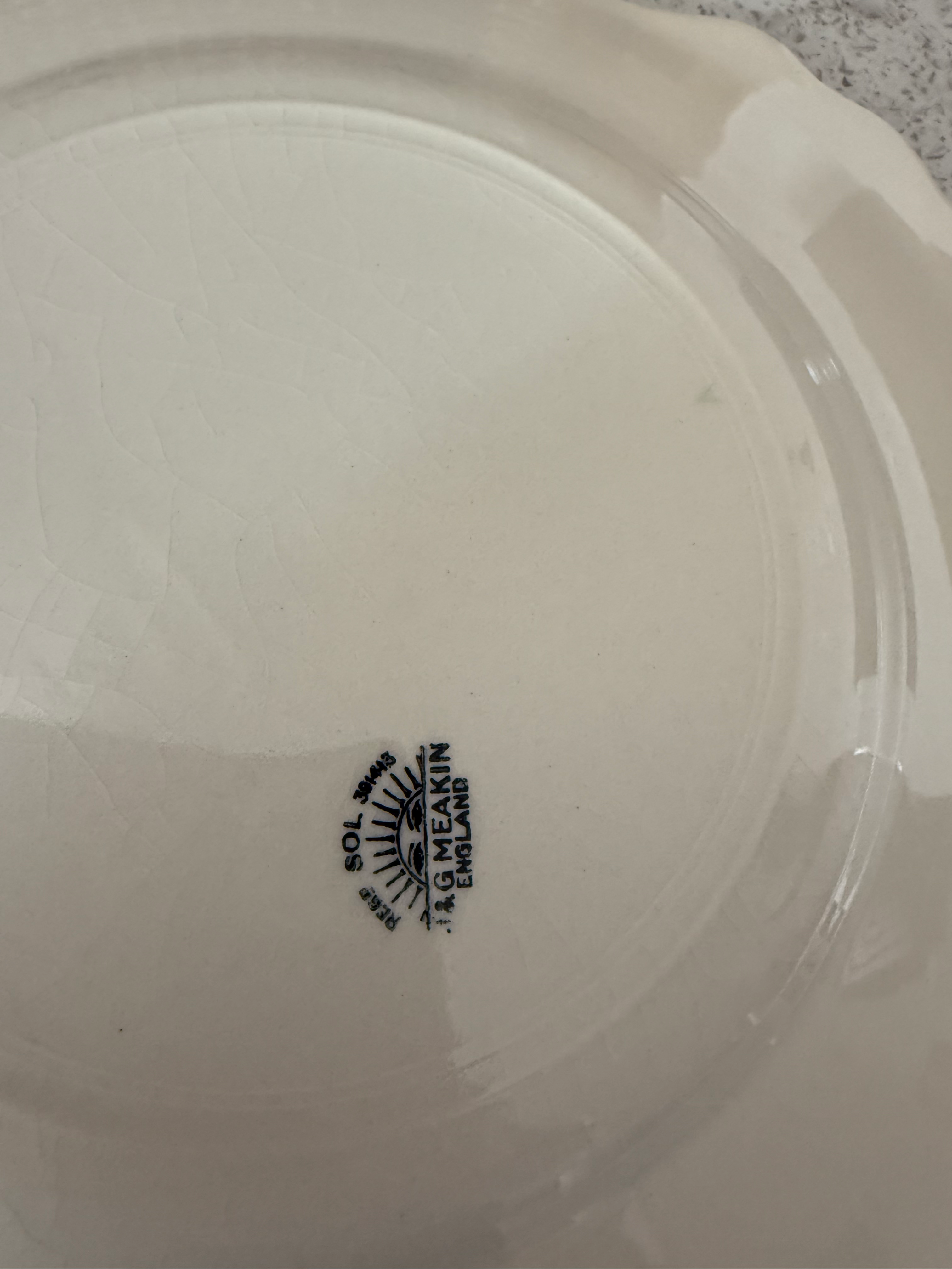 J & G Meakin Antique Victorian China Cake Plate.  image 4
