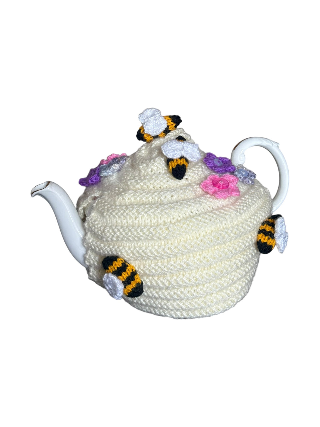 Handmade Teapot Cosy with Bee & Flower Design image 0