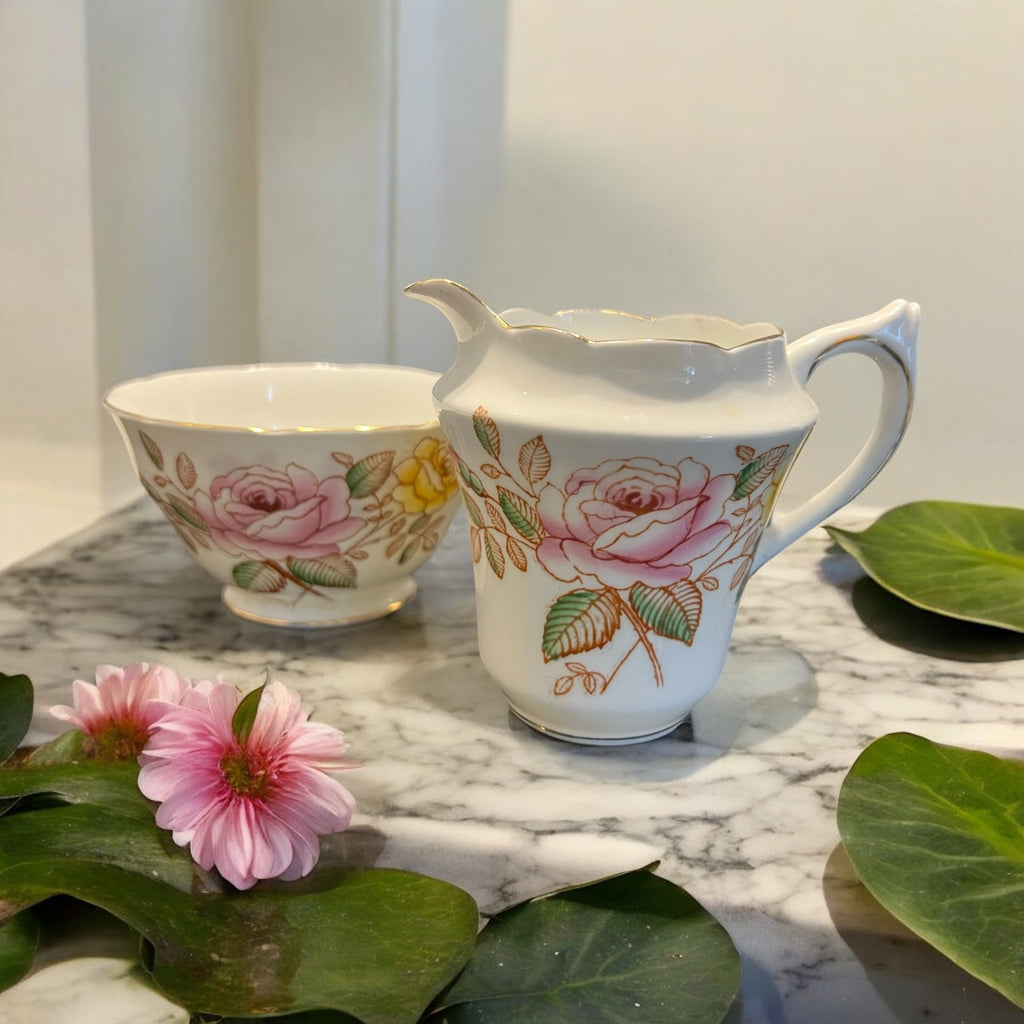 Spencer Stevenson China. Bone China Milk jug & bowl image 0