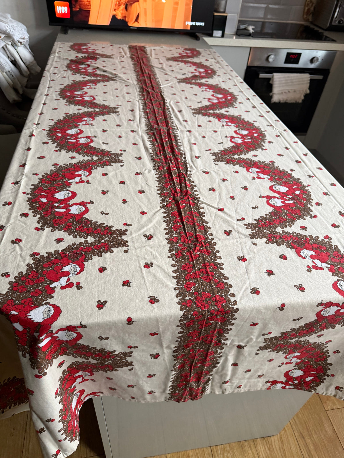 Vintage Tablecloth. Christmas Design