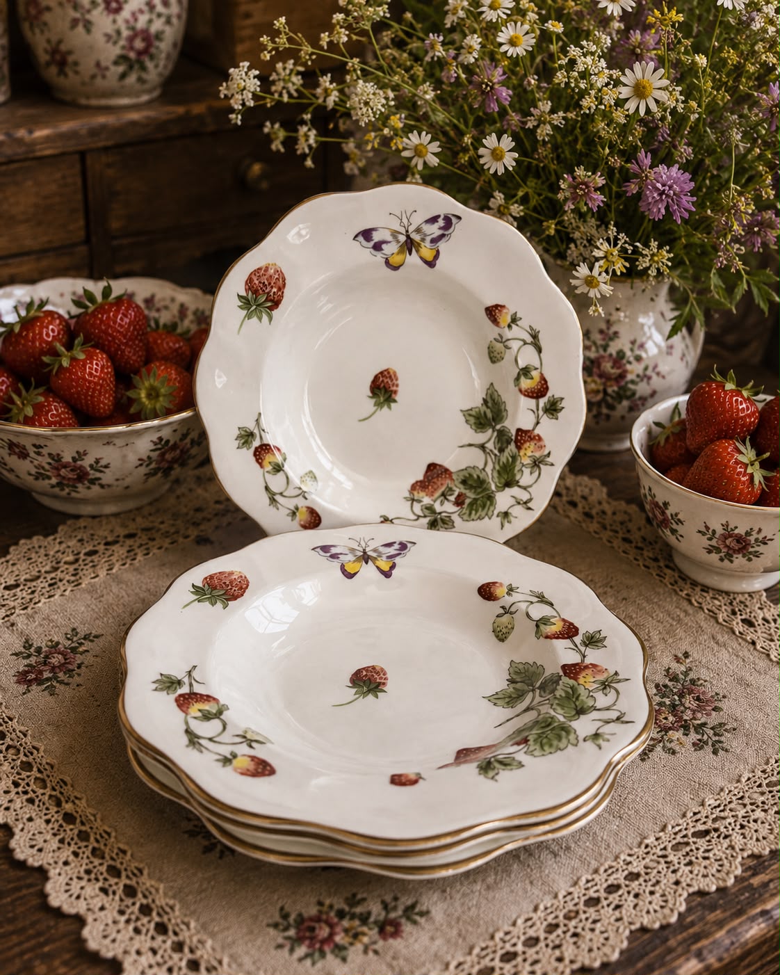 Coalport Strawberry Soup Bowl