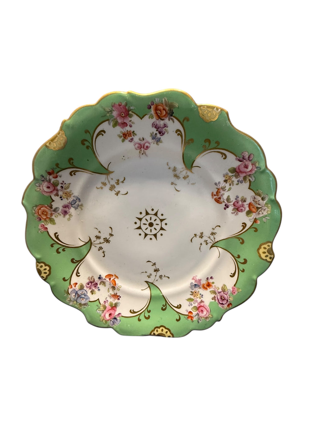 Antique Rockingham. GREEN. Plate.  image 2