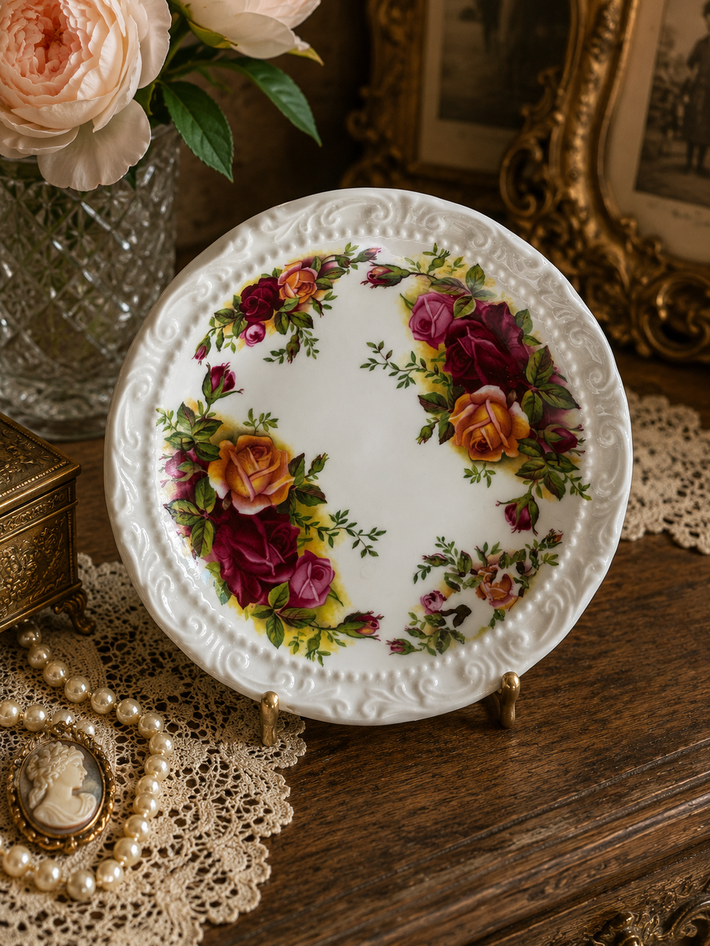 Royal Albert Set of 2 Plain Edge Coasters 1st Quality