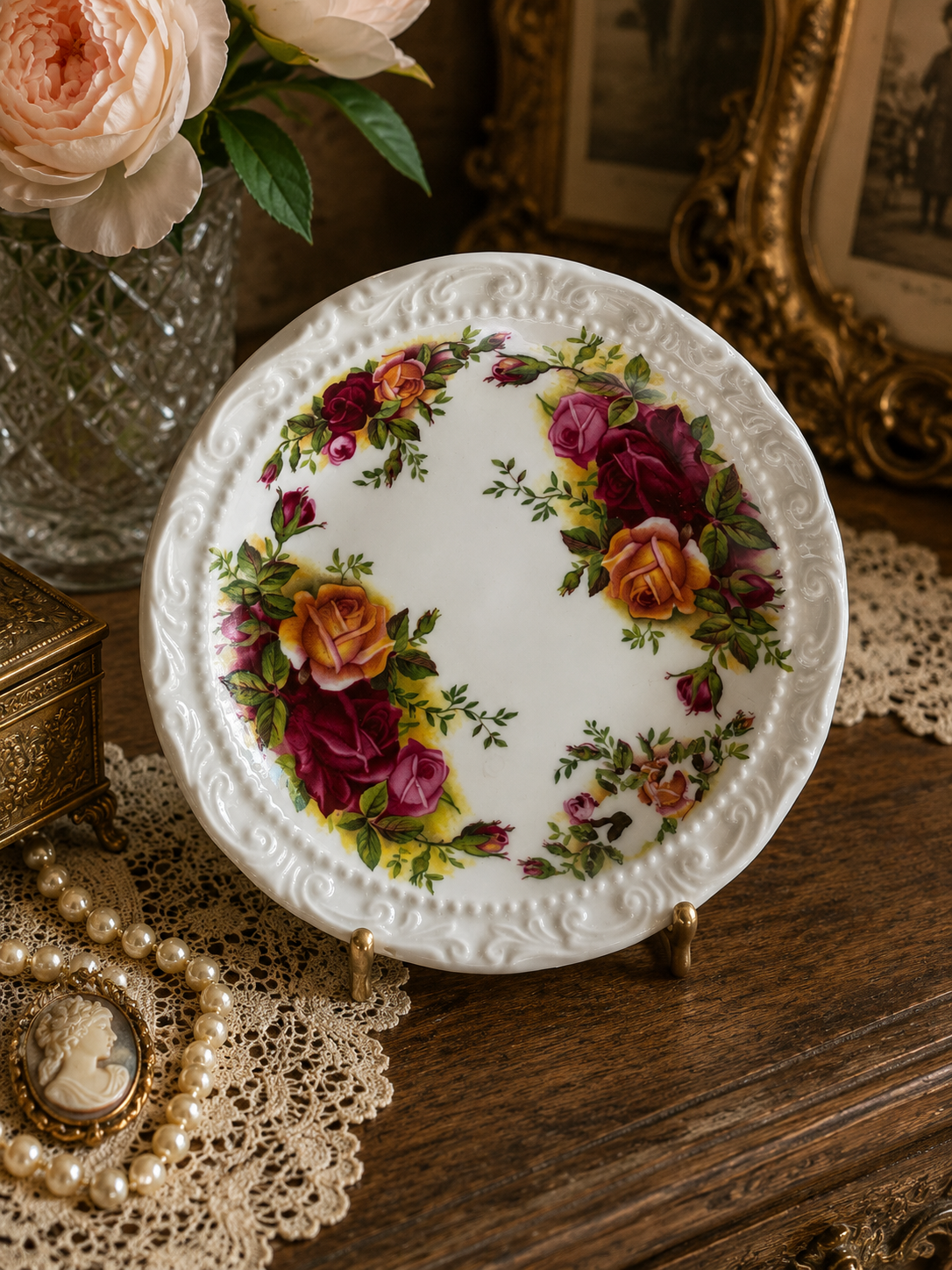 Royal Albert Set of 2 Plain Edge Coasters 1st Quality