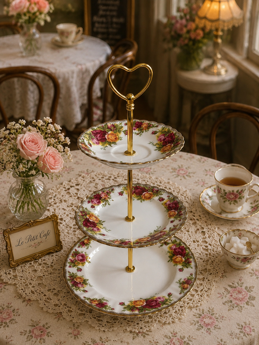 Royal Albert Old Country Roses 3 Tier Medium Cake Stand