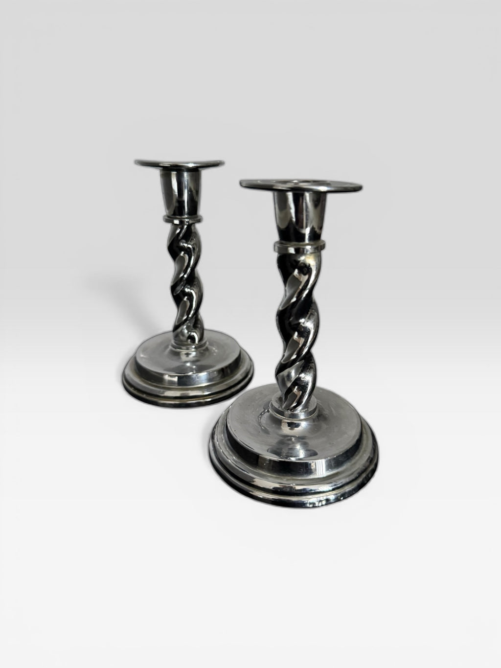 Pair of Heavy Quality Candlesticks image 0