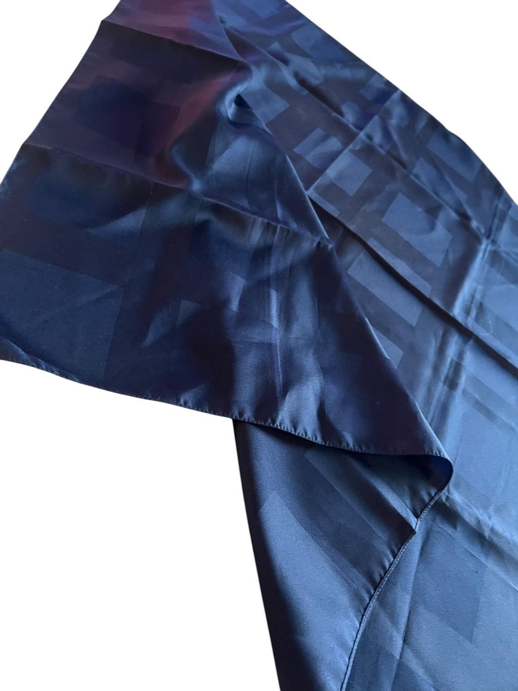 Classic Italian navy blue design Vintage Scarf.  image 6