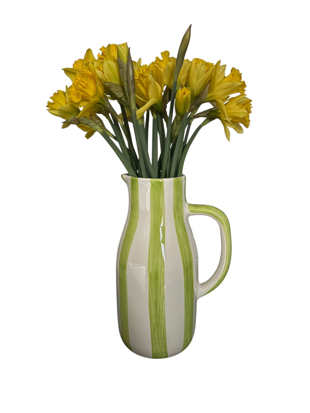 Brand New. Tall Green Stripe Vase.  image 4