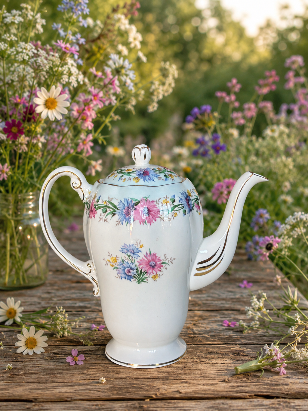 Foley Cornflower Coffee Pot
